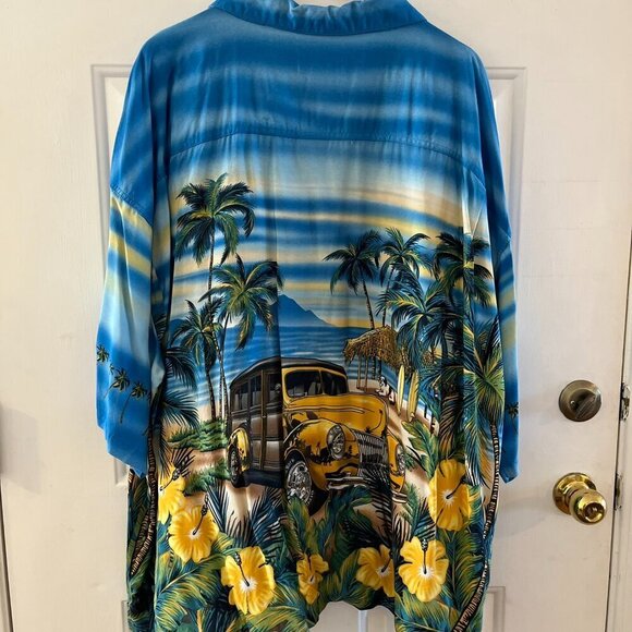 Big Dogs Men's Hawillian Woody-Wagon Beach Summer Shirt Sz 5x - Picture 4 of 6